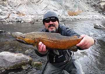 Jerry with a big brown trout