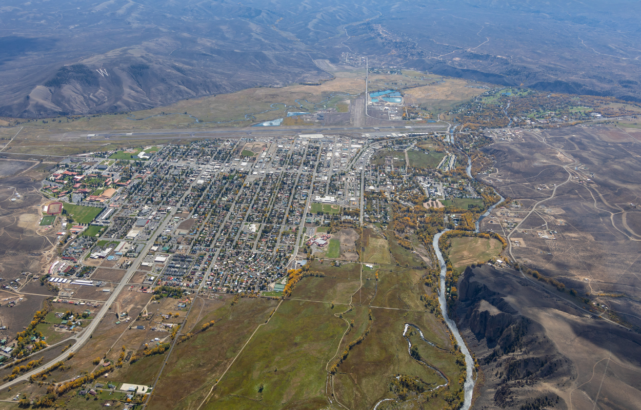 aerial view of gunnison colorado 
